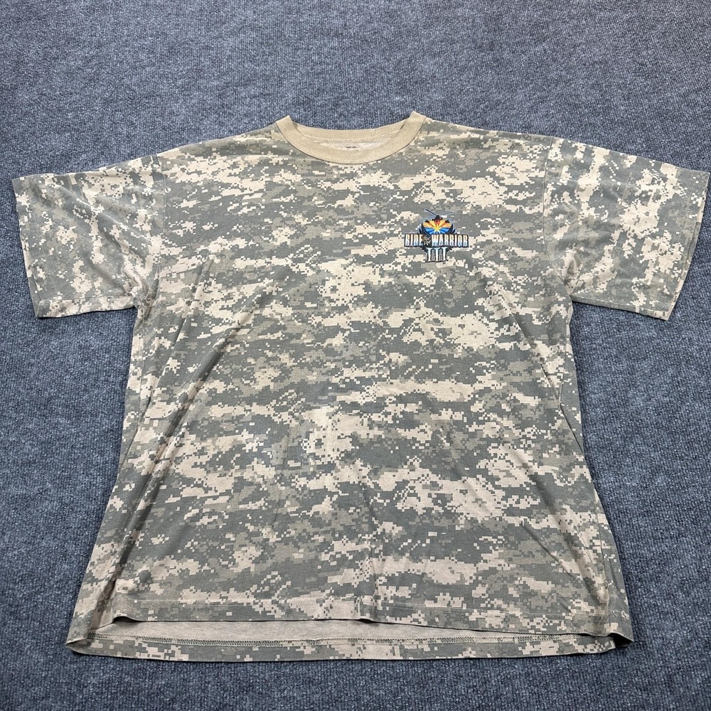 Rothco T-Shirt Mens 3XL Gray Camo Excellent Ride For The Warrior 2014 Graphic